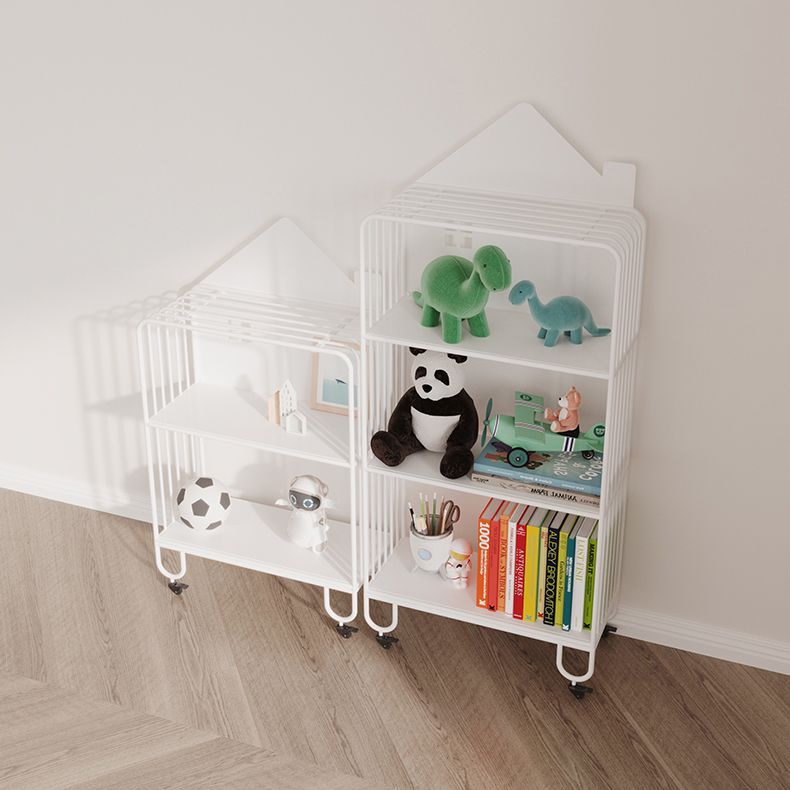 11" Wide Contemporary Bookshelf Open Back Shelves Included Iron Bookcase