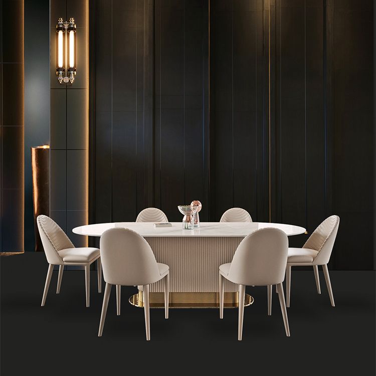 1/4/5/7 Pieces Luxury Dining Set Sintered Stone Top Dining Table with Leather Chairs Clearhalo 'Dining Room Sets' 'Dining Tables & Seating' 'dining_room_set' 'furn' 'furn_dining_room_set' 'Furniture' 'furniture_dining_room_set' 'Kitchen & Dining Furniture' 'kitchen&dining_furn' 'kitchen' 1200x1200_9c7d75ab-7533-491f-a17d-73e1445b1189