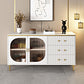 Glam Buffet Stand with Drawers Stone and Wood Buffet Sideboard Clearhalo 'buffet_sideboard' 'Buffets & Sideboards' 'furn' 'furn_buffet_sideboard' 'Furniture' 'Kitchen & Dining Furniture' 1200x1200_9c7e3f79-050d-40dc-8231-e1ed256f2d85