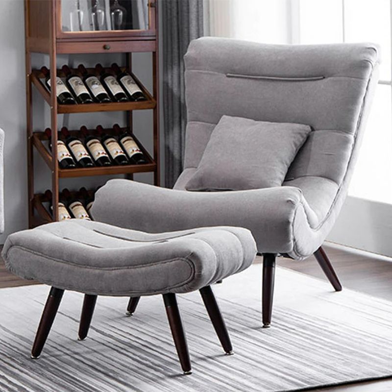 40,5 "L x 37" W x 31,5 "H Polsterer Akzentstuhl Armless Lounge Stuhl mit Ottoman