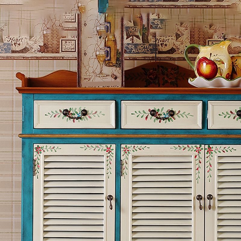 Industrial Rectangle Accent Cabinet with 6 Shelves Distressed Wood Cabinet Clearhalo 'Cabinets & Chests' 'cabinets_chests' 'furn' 'furn_cabinets_chests' 'Furniture' 'Living Room Furniture' 1200x1200_9c808d1d-4511-4572-a44c-1981052654dc