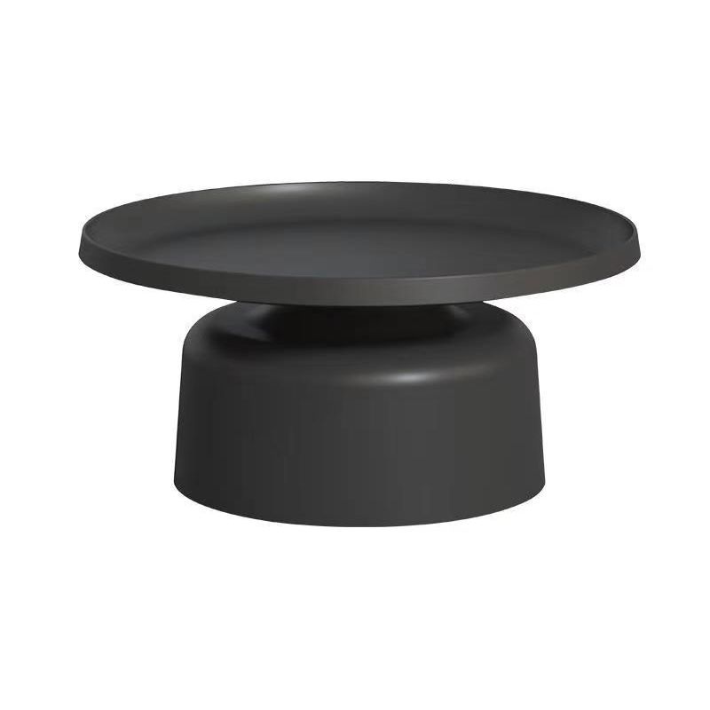 Mid-Century Iron Coffee Table Pedestal Round Tray Top Cocktail Table Set Clearhalo 'Coffee & Accent Tables' 'Coffee Tables' 'coffee_tables' 'furn' 'furn_coffee_tables' 'Furniture' 'Living Room Furniture' 1200x1200_9c817641-3b5c-4e5b-afa8-a157a2e4661f