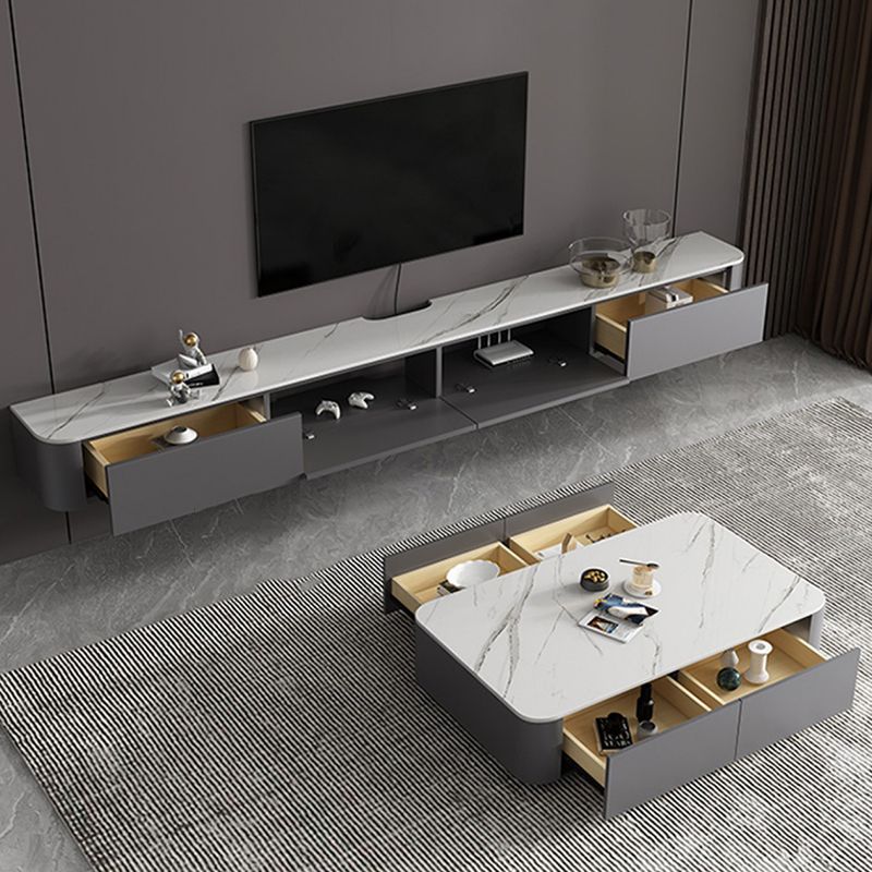 Contemporary TV Console Wall Mounted Stone Top Media Console Clearhalo 'furn' 'furn_tv_stands_entertainment_centers' 'Furniture' 'Living Room Furniture' 'TV Stands & Entertainment Centers' 'TV Stands & Media Storage Furniture' 'tv_stands_entertainment_centers' 1200x1200_9c8181df-4f59-4b3c-b101-67f45d089384