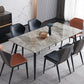 Metal Industrial Rectangle Dining Table Sintered Stone Top Indoor Table with Black Legs Clearhalo 'Dining Tables & Seating' 'Dining Tables' 'dining_table' 'furn' 'furn_dining_table' 'Furniture' 'furniture_dining_table' 'Kitchen & Dining Furniture' 'kitchen' 'kitchen_dining_table' 1200x1200_9c84f87e-0f8b-4347-b38f-e04dda5256f5