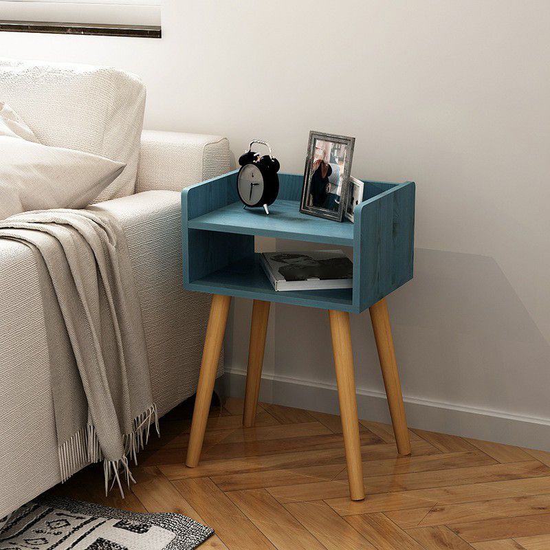 22,4 "/23,6" Table table de nuit en bois en bleu / blanc / Night Night Stand