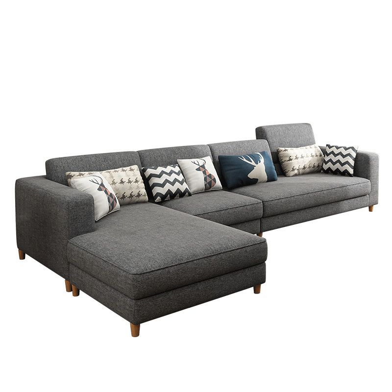 Removable Cushions,Adjustable Sectional Sofa, 67" Linen Sectional sofa Clearhalo 'furn' 'furn_sectionals' 'Furniture' 'Living Room Furniture' 'Sectionals' 1200x1200_9c8786f2-4b6a-4ad4-a402-a8d087c29a06