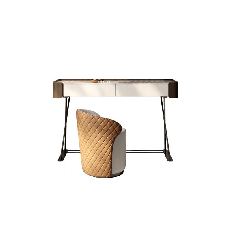 Tavolo da vanità e sgabelli glam e sgabello set da toeletta per vanità in ardesia