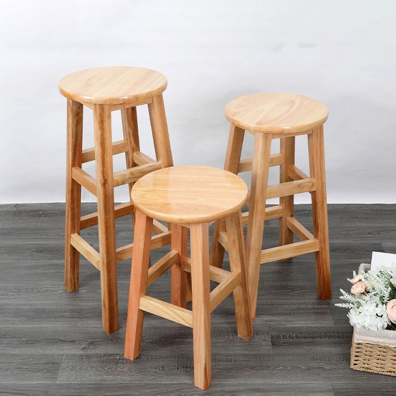 Contemporary Wood Stool Round Stool in Matte Finish for Indoor Clearhalo 'Bar Furniture' 'Bar Stools' 'bar_stools' 'furn' 'furn_bar_stools' 'Furniture' 'Kitchen & Dining Furniture' 1200x1200_9c8baaaf-6478-425e-9d9d-b156db4cb182
