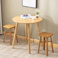 Scandinavian Brown/Natural Wood Top End Table 4 Legs Round Side Table Clearhalo 'Coffee & Accent Tables' 'End & Side Tables' 'end_side_table' 'Furniture' 'furniture_end_side_table' 'Living Room Furniture' 1200x1200_9c8be0bf-6c3e-4a98-8d66-18300a50b98a