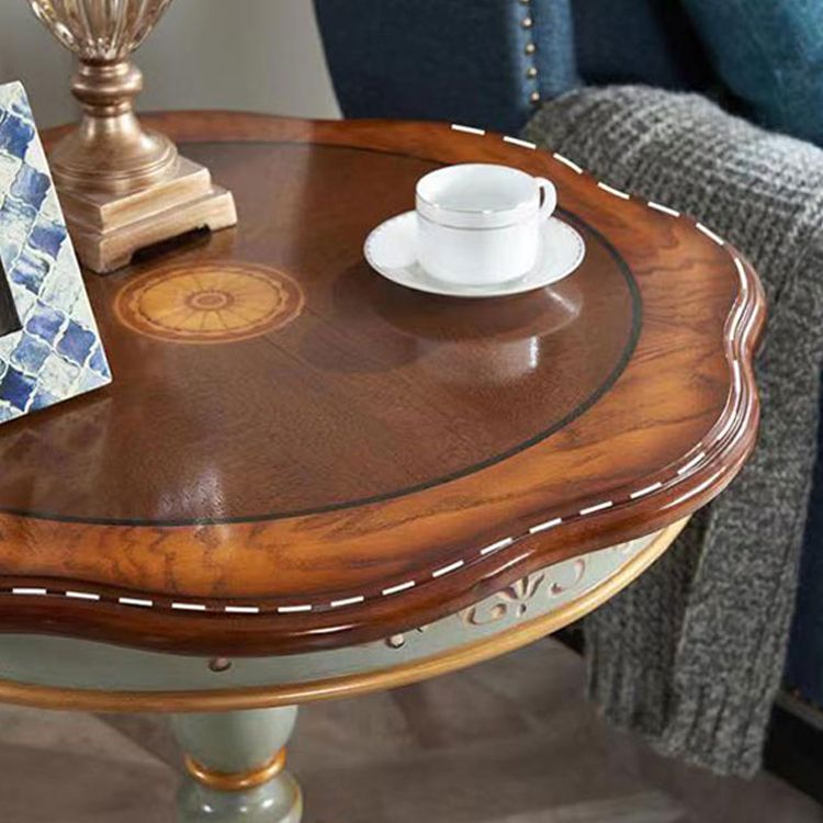 Mesa de madera maciza redonda de estilo tradicional con 3 patas Mesa base
