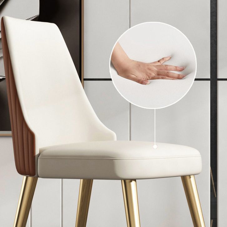 Nordic Glam Stuhl Stühle Armless Stuhl für Küche mit Metallbeinen