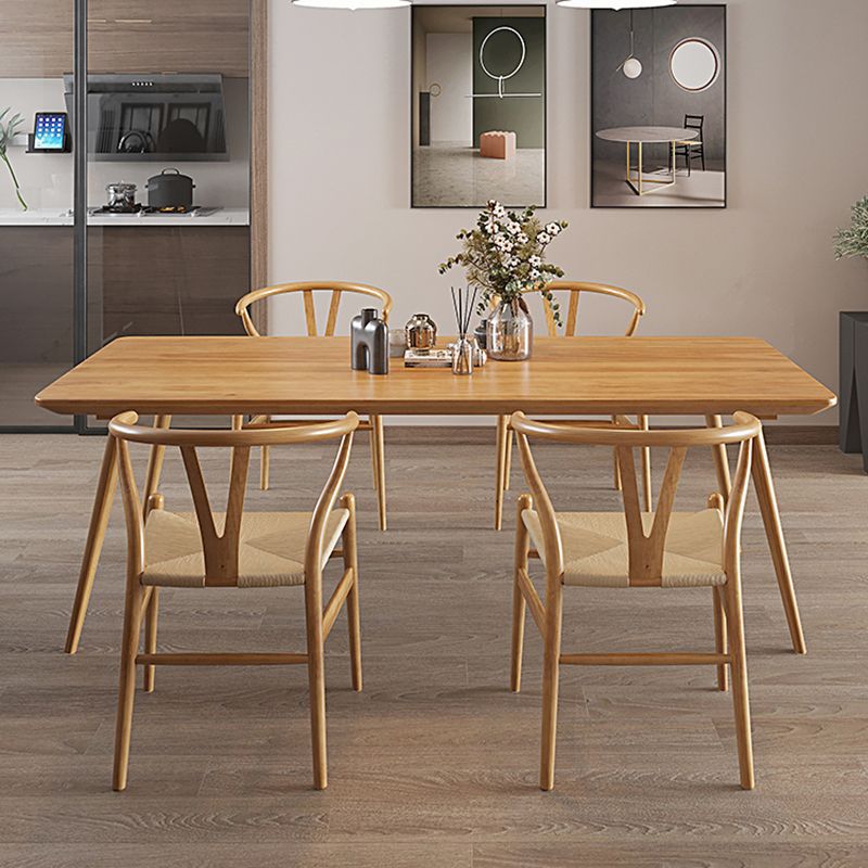 Rectangle 1/4/5 Pieces Dining Set Solid Wood Legs Dining Furniture Set Clearhalo 'Dining Room Sets' 'Dining Tables & Seating' 'dining_room_set' 'furn' 'furn_dining_room_set' 'Furniture' 'Kitchen & Dining Furniture' 1200x1200_9c8cd17a-a5db-401e-ae31-32f222f5e96f