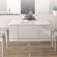 Modern White Stone Table Rectangle Dining Room Table for Kitchen
