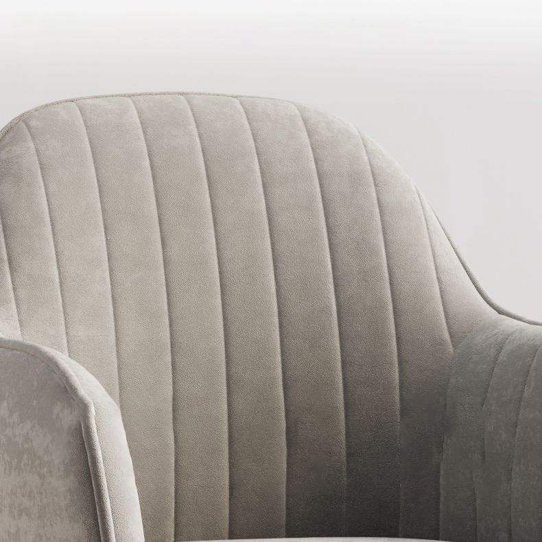 Flannelette Scandinavian Dining Arm Chair Solid Back Matte Color Dining Chair Clearhalo ' kitchen&dining_furn' 'Dining Chairs' 'Dining Tables & Seating' 'dining_chair' 'furn' 'furn_dining_chair' 'Furniture' 'furniture_dining_chair' 'Kitchen & Dining Furniture' 'kitchen' 1200x1200_9c8e10f1-a7e7-4c02-acf5-67a4e0719152