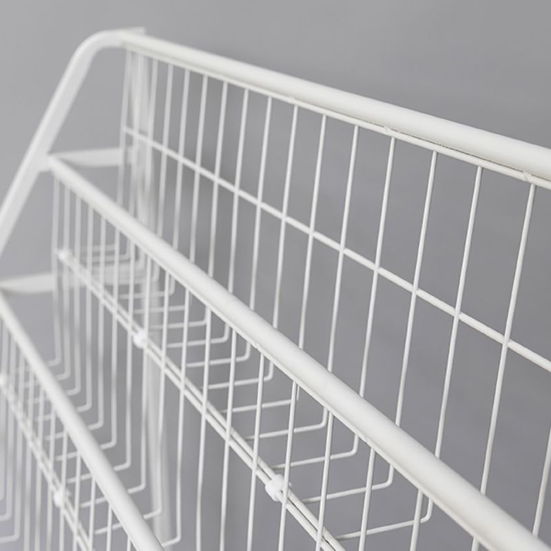 Pure White Shelf Bookcase Metal 6 Shelves Bookcase 37.8" H x 14.6" W