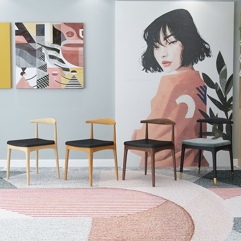 Industrial Design Faux Leather Side Chair Open Back Dining Side Chair Clearhalo 'Dining Chairs' 'Dining Tables & Seating' 'dining_chair' 'furn' 'furn_dining_chair' 'Furniture' 'furniture_dining_chair' 'Kitchen & Dining Furniture' 1200x1200_9c900b1b-8633-4554-a7b4-208438ce69ae