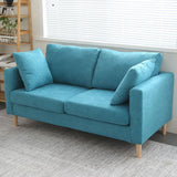 Polish Finish Sofa Square Arm Sofa Loose Back Loveseat For Apartment and Room Clearhalo 'furn' 'furn_sofas' 'Furniture' 'furniture_sofas' 'kitchen' 'kitchen_sofas' 'Living Room Furniture' 'Sofa' 'sofas' 1200x1200_9c902da2-05d5-4956-9ca4-da28066943a2