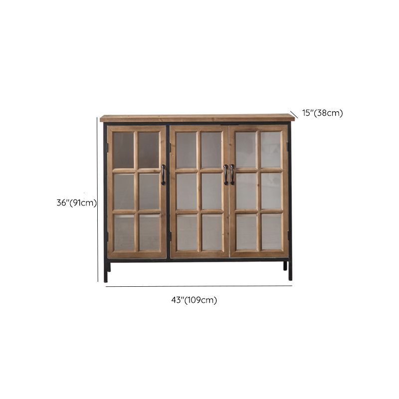Traditional Solid Wood Display Stand Glass Doors Storage Cabinet for Living Room Clearhalo 'Display & China Cabinets' 'display_china_cabinets' 'furn' 'furn_display_china_cabinets' 'Furniture' 'Kitchen & Dining Furniture' 1200x1200_9c921d56-2f95-420a-a873-492ad814bc55