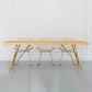 Traditional Luxury Rectangle Dining Room Table Pine Solid Wood Table with 4 Metal Legs for Home Clearhalo ' dining_table' 'Dining Tables & Seating' 'Dining Tables' 'furn' 'furn_dining_table' 'Furniture' 'furniture_dining_table' 'Kitchen & Dining Furniture' 'kitchen&dining_furn' 'kitchen' 'kitchen_dining_table' 1200x1200_9c937193-6194-4e6c-8079-754d9a12cd14