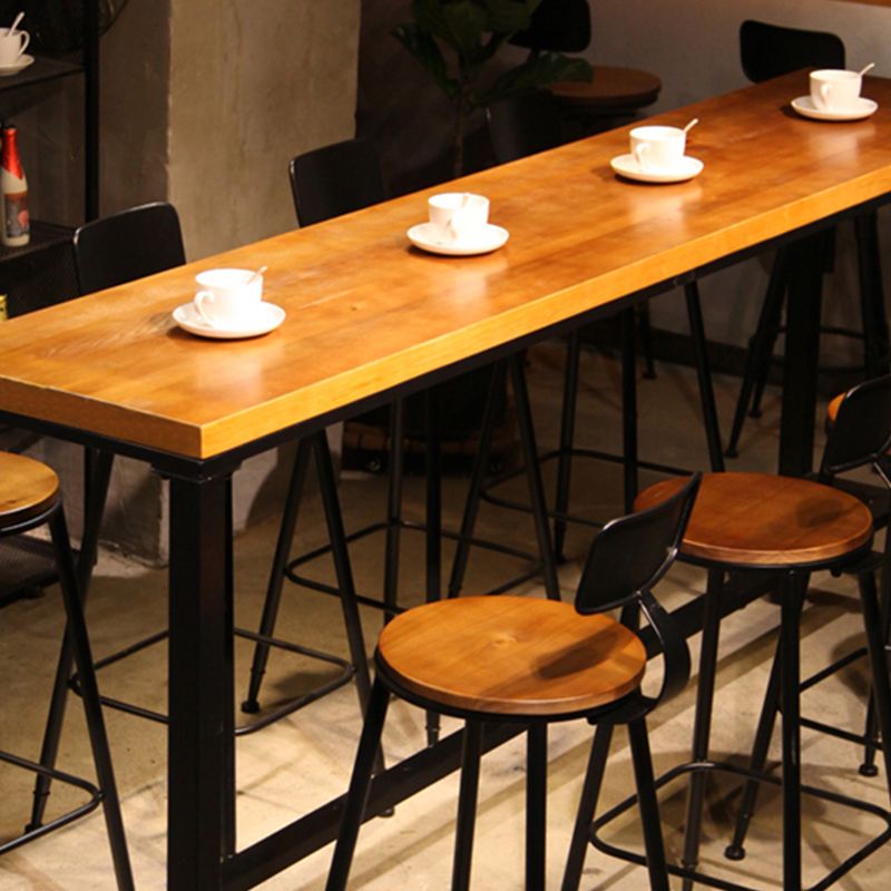 Set di tavoli da bar in legno massiccio moderno rettangolo 1/5/9 pezzi da banco set di pub da banco