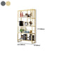 12.2 "brede standaard boekenkast met multi -planken in gouden boekenkast voor woonkamer