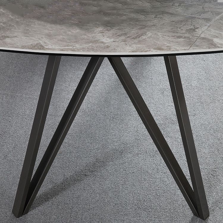 Modern Style Dining Table Sintered Stone Table with 4 Legs Carbon Steel Base Clearhalo ' dining_table' 'Dining Tables & Seating' 'Dining Tables' 'furn' 'furn_dining_table' 'Furniture' 'furniture_dining_table' 'Kitchen & Dining Furniture' 'kitchen&dining_furn' 'kitchen' 'kitchen_dining_table' 1200x1200_9c95fe32-c773-435e-b8eb-155321d6ae95