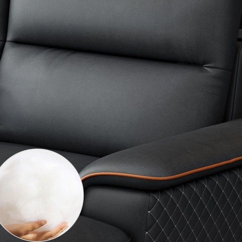 Moderno divano braccio top cuscino a 4 posti divano in vetro con chaise - 129,9 "w