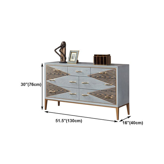 Tavolo da pranzo in stile glam tavolo da top a buffet in legno multi -cassetto per sala da pranzo