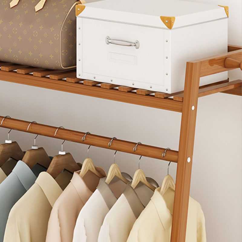 Modern Coat Rack Solid Wood Double Hooks Clothes Hanger with Storage Shelving Clearhalo 'Entry & Mudroom Furniture' 'furn' 'furn_hall_tree_coat_racks' 'Furniture' 'Hall Trees & Coat Racks' 'hall_tree_coat_racks' 1200x1200_9c9d4fbb-0c36-4bc3-a29d-b9a76db57075