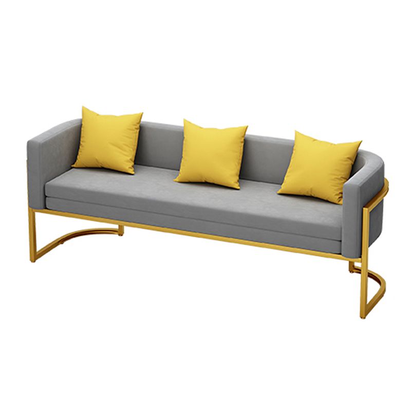 Modern Tuxedo Arm Sofa 29.53" H Faux Leather Seating with Pillows