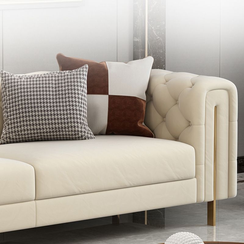 29.53"High Classic Glam Tuxedo Arm Sofa with Tufted Split-Back, Beige Clearhalo 'furn' 'furn_sofas' 'Furniture' 'furniture_sofas' 'kitchen' 'kitchen_sofas' 'Living Room Furniture' 'Sofa' 'sofas' 1200x1200_9c9e481d-8e8b-488e-895c-9c367cf6ae7c