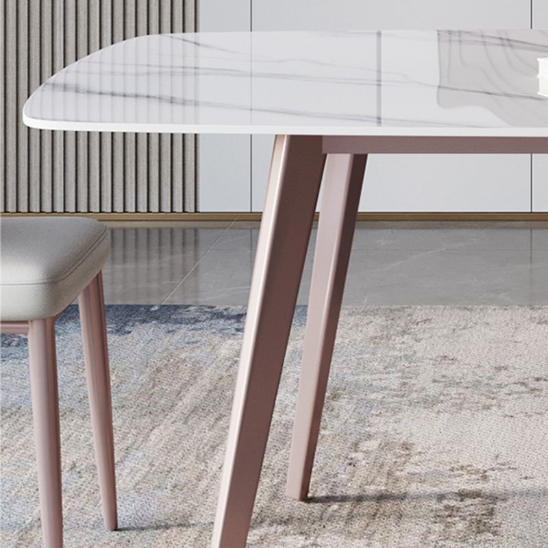 レストラン用の4本の脚を備えたモダンな焼結のトップテーブル長方形のテーブル