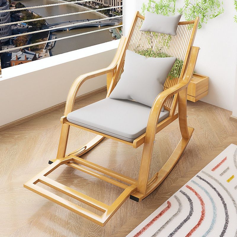 Vintage Style Wood Simple Rocking Chair Lounge Leisure Lazy Chair for Balcony Clearhalo 'Chairs & Seating' 'furn' 'furn_rocking_chairs' 'Furniture' 'Living Room Furniture' 'Rocking Chairs' 'rocking_chairs' 1200x1200_9c9f4fa5-fc25-4cbb-aad1-dbde42539049