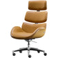 Armless Modern Office Chair Leather Tilt Mechanism No Distressing Ergonomic Desk Chair
