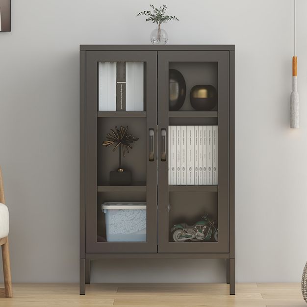 40 "H Glass Door Steel Sideboard Moderner Serverschrank mit Lagerung für Küche