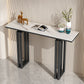 Tavolo accento console rettangolare glam tavolo da divano console di finitura antica in pietra