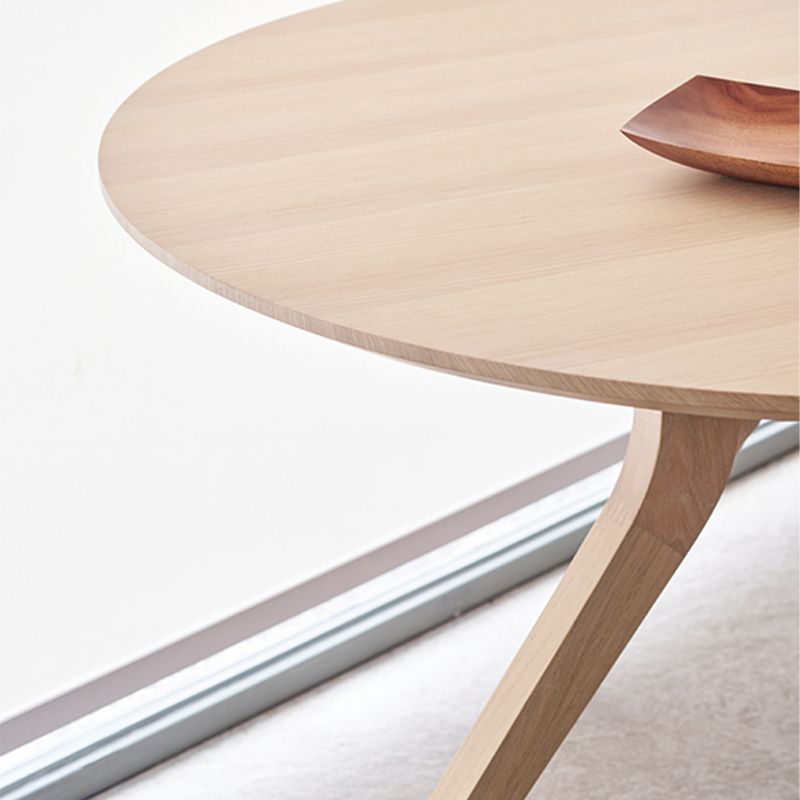 Natural Round Table Wooden Dining Room Kitchen Home Furniture with 4 Legs Clearhalo 'Dining Tables & Seating' 'Dining Tables' 'dining_table' 'furn' 'furn_dining_table' 'Furniture' 'Kitchen & Dining Furniture' 1200x1200_9ca578ec-f3da-4bce-8d05-8a1d50520704