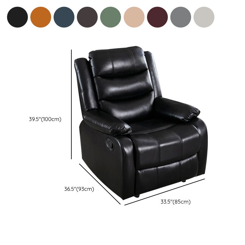 Contemporary Home Theater Recliner Manual-Push Botton Metal Solid Color Indoor Clearhalo 'Chairs & Seating' 'furn' 'furn_recliners' 'Furniture' 'Living Room Furniture' 'Recliners' 1200x1200_9ca71e4e-5a0a-489e-b911-0012a34228f5