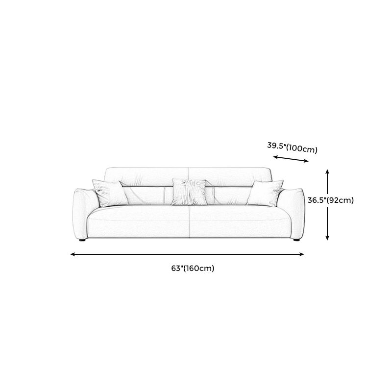 Stain Resistant Stationary Faux Leather Living Room Square Arm Sewn Pillow Back Sofa Clearhalo &#39;furn&#39; &#39;furn_sofas&#39; &#39;Furniture&#39; &#39;Living Room Furniture&#39; &#39;Sofa&#39; &#39;sofas&#39; 1200x1200_9ca721b7-ae96-4a0f-afbb-9ffbf808e9a4