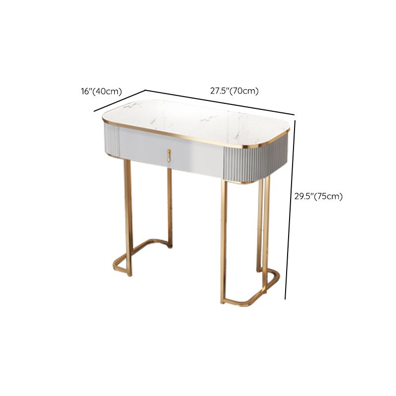 Modern White With Drawer Lighted Mirror Bedroom Dressing Table