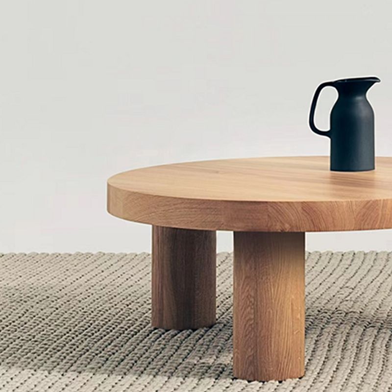 Scandinavian Round Solid Wood Coffee Table Natural 3 Legs Cocktail Table Clearhalo 'Coffee & Accent Tables' 'Coffee Tables' 'coffee_tables' 'furn' 'furn_coffee_tables' 'Furniture' 'Living Room Furniture' 1200x1200_9ca81348-8b53-426d-a0ff-bd8a2c588388