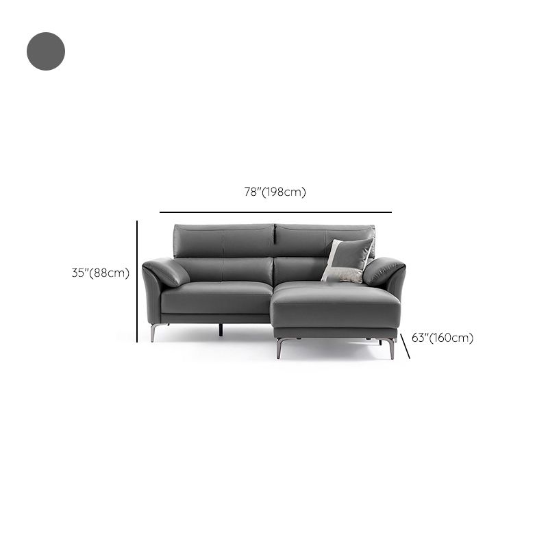 34"H Mission Craftsman Sectional Sofa Genuine Leather Sleeper Sectional Clearhalo 'furn' 'furn_sectionals' 'Furniture' 'Living Room Furniture' 'Sectionals' 1200x1200_9ca9cf91-8c54-44dc-aa00-f63aecf251bb