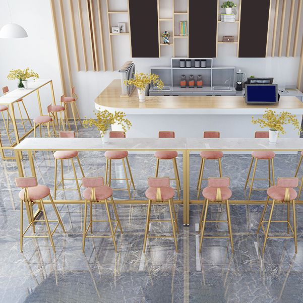 Stenen bar eettafel glam rectangle balk tafel met schroefvoetstuk voor keuken