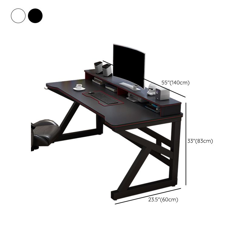 23.62" W Industrial Office Desk Antique Finish Secretary Desk with Metal Legs Clearhalo 'furn' 'furn_office_desk' 'Furniture' 'Office Desks' 'Office Furniture' 'office_desk' 1200x1200_9cabb200-1202-49ce-bf64-af3b72172b9d