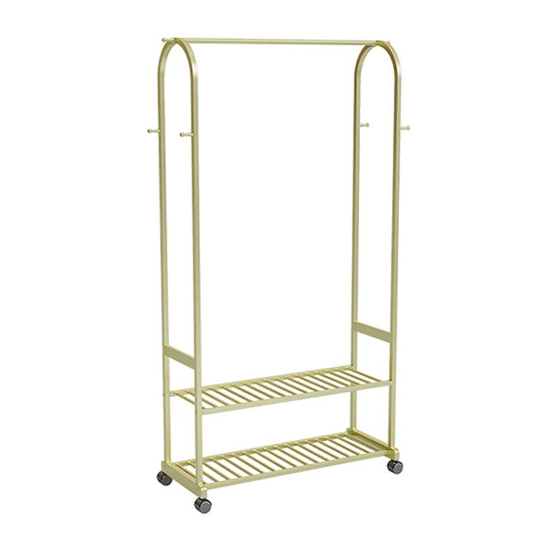 Moderner Kleiderbügel 2 Lagerregale und 6 Hooks Hall Tree mit Rizinus