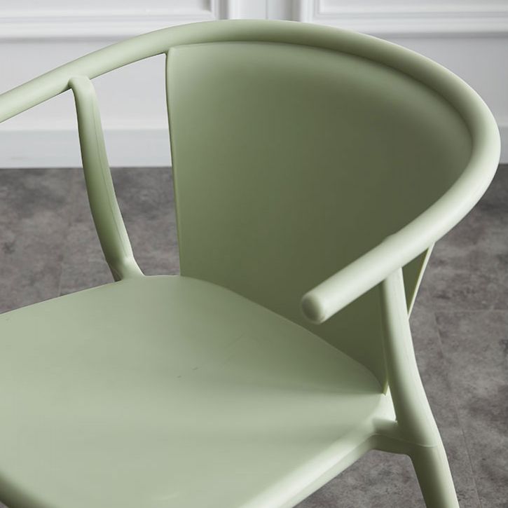 Multicolor Plastic Dining Armchair Contemporary Style Chair for Dining Room Clearhalo ' kitchen&dining_furn' 'Dining Chairs' 'Dining Tables & Seating' 'dining_chair' 'furn' 'furn_dining_chair' 'Furniture' 'furniture_dining_chair' 'Kitchen & Dining Furniture' 'kitchen' 1200x1200_9cac651f-089c-4c1d-a374-6941faba622b