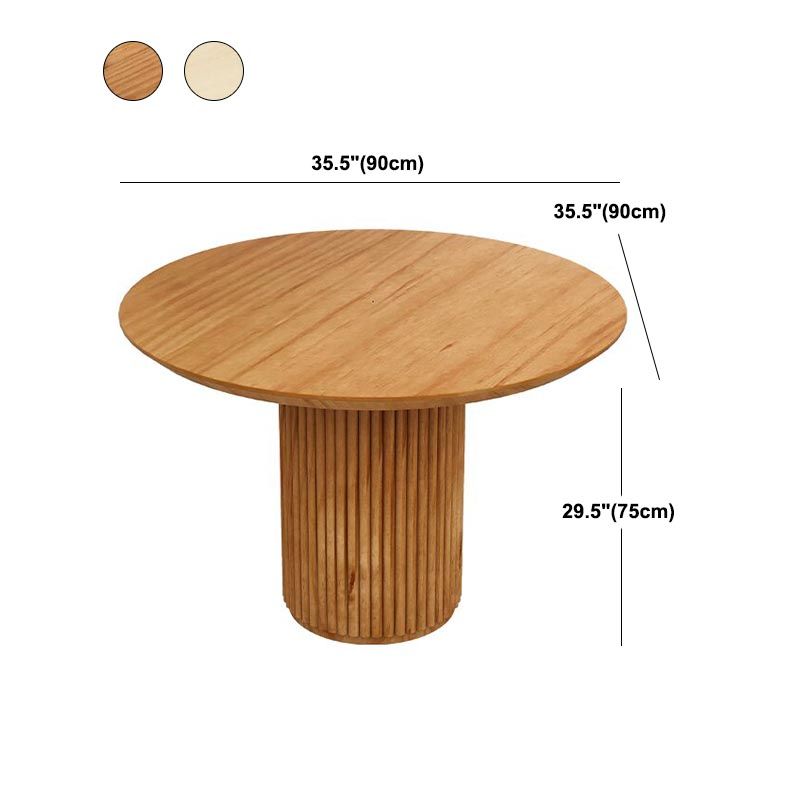 Modern Pedestal Casual Dining Table Solid Wood Round Dinner Room Kitchen Table Clearhalo 'Dining Tables & Seating' 'Dining Tables' 'dining_table' 'furn' 'furn_dining_table' 'Furniture' 'Kitchen & Dining Furniture' 1200x1200_9cae848b-17b5-4e9a-b0e8-356224ddc4bc