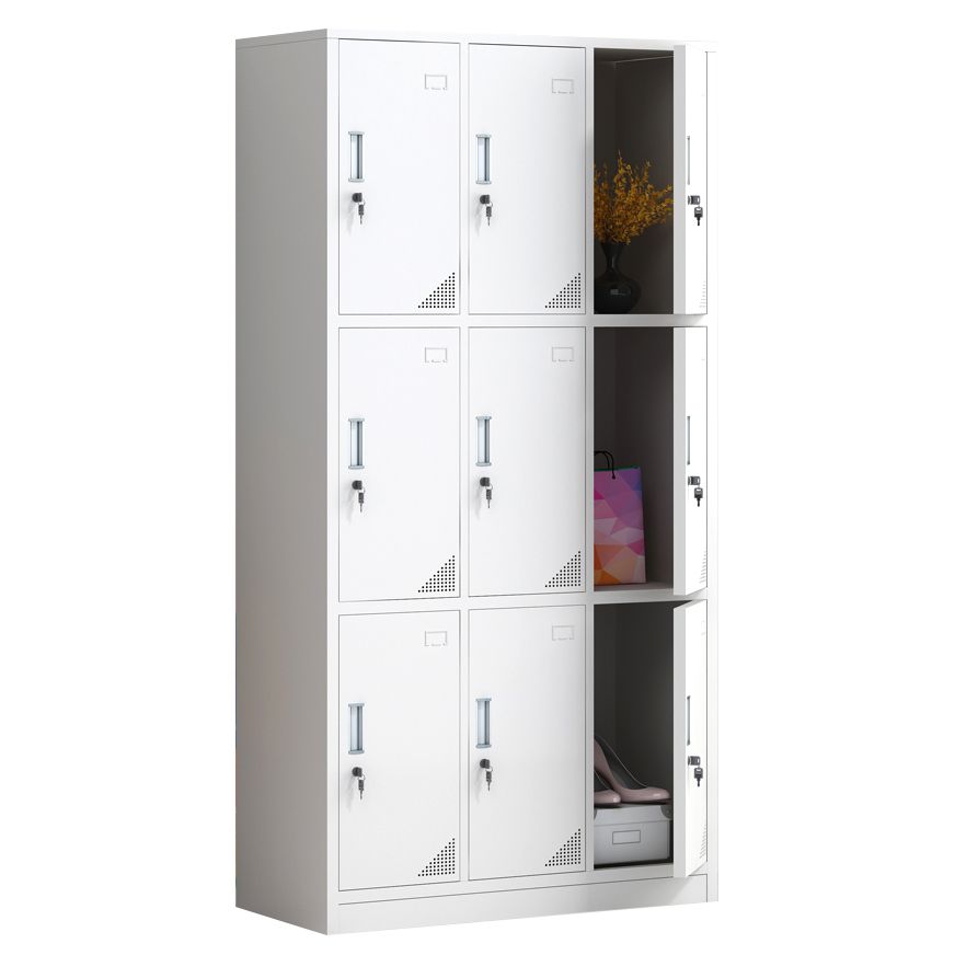 Modern & Contemporary Cabinet for Bathroom Grey Metal Storage Cabinet Clearhalo 'Armoires & Wardrobes' 'armoires_wardrobes' 'Bedroom Furniture' 'furn' 'furn_armoires_wardrobes' 'Furniture' 1200x1200_9caf690d-0032-41c7-b9fc-c7da8df52d53