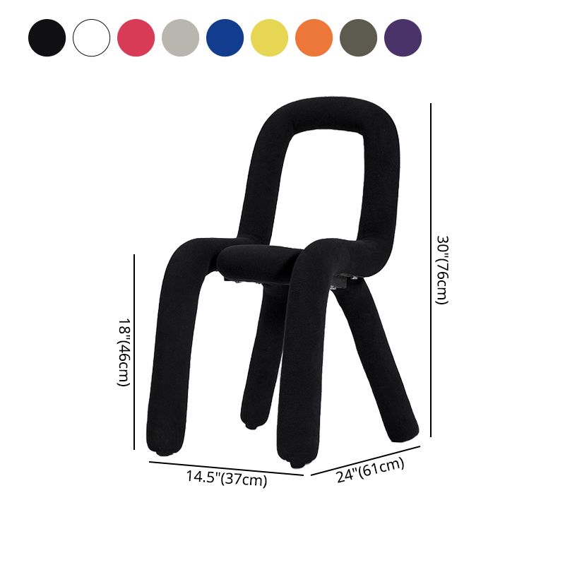 Contemporary Style Linen Chair Set Kitchen Dining Open Back Side Chairs Clearhalo ' kitchen&dining_furn' 'Dining Chairs' 'Dining Tables & Seating' 'dining_chair' 'furn' 'furn_dining_chair' 'Furniture' 'furniture_dining_chair' 'Kitchen & Dining Furniture' 'kitchen' 1200x1200_9cb0c491-d178-444d-9cb0-b81df735e7dd