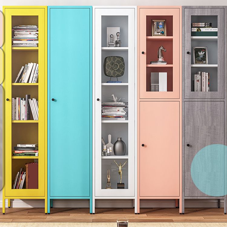 71"H Closed Metal Bookshelf Nordic Home Office Rectangular Bookcase Clearhalo 'Bookcases' 'furn' 'furn_bookcases' 'Furniture' 'Office Furniture' 1200x1200_9cb1b241-ea32-46c9-808d-e3c1d93917aa